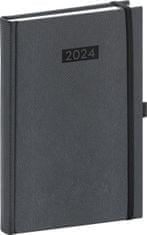 Dnevnik 2024: Diario - siv, dnevni, 15 × 21 cm