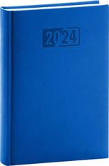 Dnevnik 2024: april - modra, dnevno, 15 × 21 cm