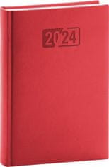 Dnevnik 2024: Aprint - rdeča, dnevno, 15 × 21 cm