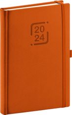 Dnevnik 2024: Catanella - oranžna, dnevno, 15 × 21 cm