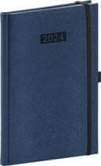 Dnevnik 2024: Diario - temno modra barva, tedenski, 15 × 21 cm