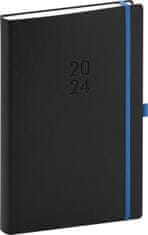 Dnevnik 2024: Nox - črna/modra, dnevno, 15 × 21 cm