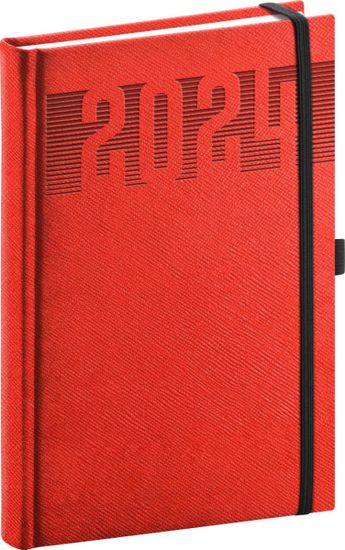 Dnevnik 2024: Silhueta - rdeča, dnevno, 15 × 21 cm