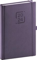 Dnevnik 2024: Catanella - vijolična, dnevno, 15 × 21 cm