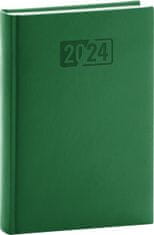 Dnevnik 2024: Aprint - zelena, dnevno, 15 × 21 cm