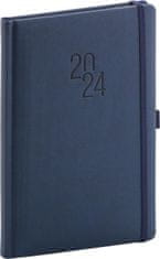 Dnevnik 2024: Diamante - modra barva, tedenski, 15 × 21 cm