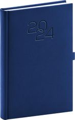 Dnevnik 2024: Vivella Classic - modri, dnevni, 15 × 21 cm