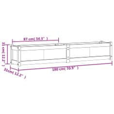 Vidaxl Vrtno cvetlično korito 180x31x31 cm impregnirana borovina