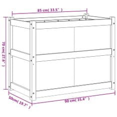 Vidaxl Vrtno cvetlično korito 90x50x70 cm trden les douglas