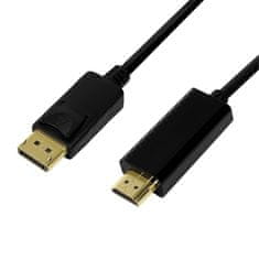 LogiLink kabel displayport 1.2 v hdmi 1.4 1m črn