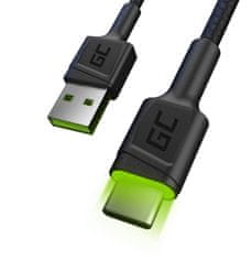 Green Cell kabel gc ray usb-usb-c 200cm, led osvetlitev