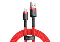 BASEUS kabel baseus cafule catklf-a09 (usb 2.0 - usb tip c ; 0,50 m; rdeča barva)