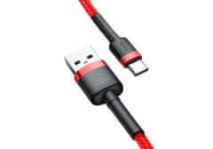 BASEUS kabel baseus cafule catklf-a09 (usb 2.0 - usb tip c ; 0,50 m; rdeča barva)