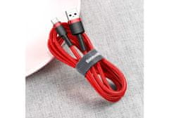 BASEUS kabel baseus cafule catklf-a09 (usb 2.0 - usb tip c ; 0,50 m; rdeča barva)