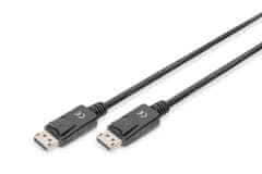 Digitus priključni kabel displayport s priključki 1080p 60hz fhd tipa dp/dp m/m 10m črn