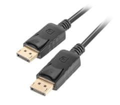 Lanberg kabel lanberg ca-dpdp-10cc-0018-bk (displayport moški - displayport moški; 1,8 m; črn)