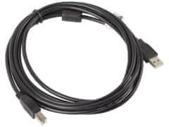 Lanberg kabel lanberg ca-usba-11cc-0030-bk (usb 2.0 tip a m - usb 2.0 tip b m; 3 m; črna barva)