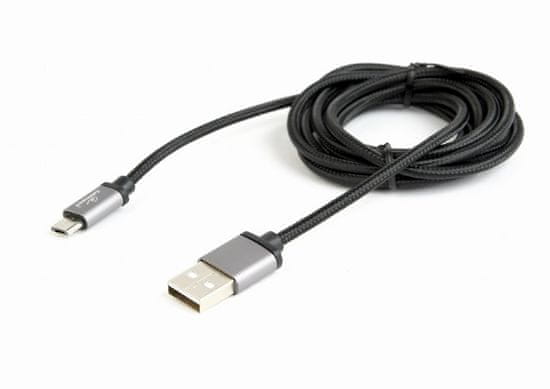 Gembird micro usb kabel pleten tekstil/1,8 m/črna - odprodaja