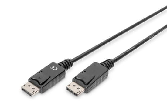 Digitus priključni kabel displayport s 1080p 60hz fhd tipa dp/dp m/m črn 1m