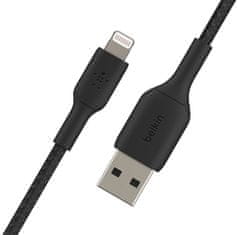 Belkin belkin kabel usb a - lightning, 1 m, črn