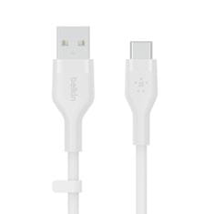 Belkin belkin kabel usb-a - usb-c silikonski 2m bela