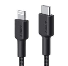 Aukey aukey cb-cl03 nylonowy kabel usb c-lightning 2m pd