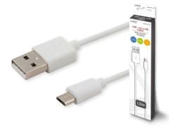 SAVIO kabel savio cl-123 (micro usb - usb 2.0 ; 1m; bela barva)