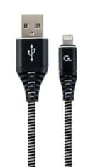 Gembird gembird cc-usb2b-amcm-1m-bw kabel lightning črna, bela