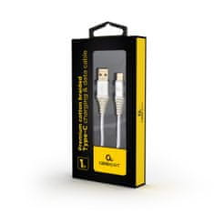 Gembird gembird cc-usb2b-amcm-1m-bw2 kabel usb 1,8 m usb 2.0 usb a usb c srebrna, bela