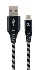 Gembird Cablexpert CC-USB2B-AMMBM-2M-BW Kabel USB USB 2.0 USB A Micro-USB B Black