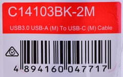 Unitek Unitek kabel usb 3.1 tip-a - tip-c m/m 2m