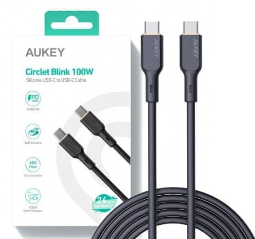 Aukey aukey cb-scc102 kabel usb-c qc pd 1.8m 5a 100w