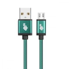 slomart usb-mikro usb kabel 1,5 m zelena vrvica