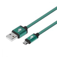 slomart usb-mikro usb kabel 1,5 m zelena vrvica