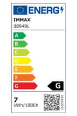 Immax LED namizna svetilka Leather/ 6,5W/ 300lm/ 5V/1A/ 3 barve svetlobe/ prilagodljiva roka/ LCD izklop/ USB/ bela