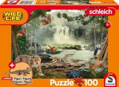 Schmidt Schleich Rainforest Puzzle 100 kosov + Schleich figurica