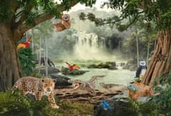 Schmidt Schleich Rainforest Puzzle 100 kosov + Schleich figurica