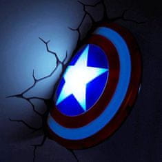 MARVEL LED-lampa - Ščit Kapitana Amerike 