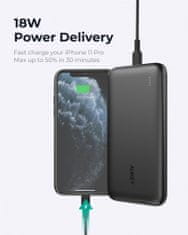 Aukey pb-n73s ultraszybki power bank | 10000 mah | 4xusb | hitro polnjenje 3.0 | power delivery 3.0 | 18w | led | kabel usb-c