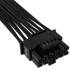 Corsair psu 12+4 pcie5.0 12vhpwr kabel 600w črn