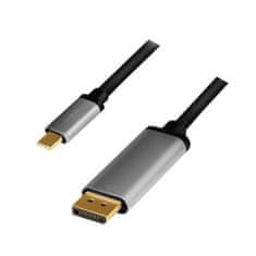 LogiLink kabel usb-c z dp, 4k 60hz, aluminij 1,8 m