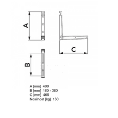 Tecnosystemi Konzola za klimo 465 x 400 SCD500121 antracit