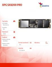 slomart xpg sx8200 pro 512gb pcie 3,5/2,3 gb/s m.2 disk