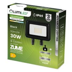 LUMILED Reflektor LED s senzorjem gibanja ZUME 30W 3300lm 4000K IP65