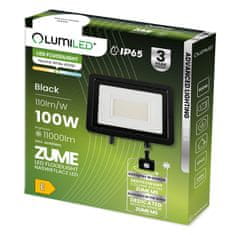 LUMILED Reflektor LED s senzorjem gibanja ZUME 100W 11000lm 4000K IP65