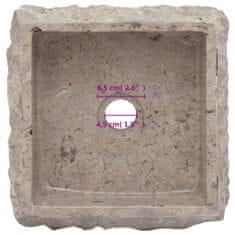 Vidaxl Umivalnik siv 30x30x13 cm marmor