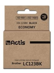 slomart črnilo actis kb-123bk (nadomestno črnilo brother lc123bk/lc121bk; standardno; 15 ml; črno)