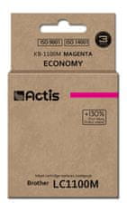 slomart actis kb-1100m črnilo (nadomestno za brother lc1100m/980m; standardno; 19 ml; rdeče)