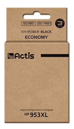 slomart actis kh-953bkr črnilo (nadomestno črnilo hp 953xl l0s70ae; standardno; 50ml; 2000 strani, črno) - nov čip