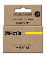 slomart črnilo actis kh-920yr (nadomestno črnilo hp 920xl cd974ae; standardno; 12 ml; rumeno)